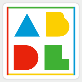 ABDL Logo Color Block - white Sticker